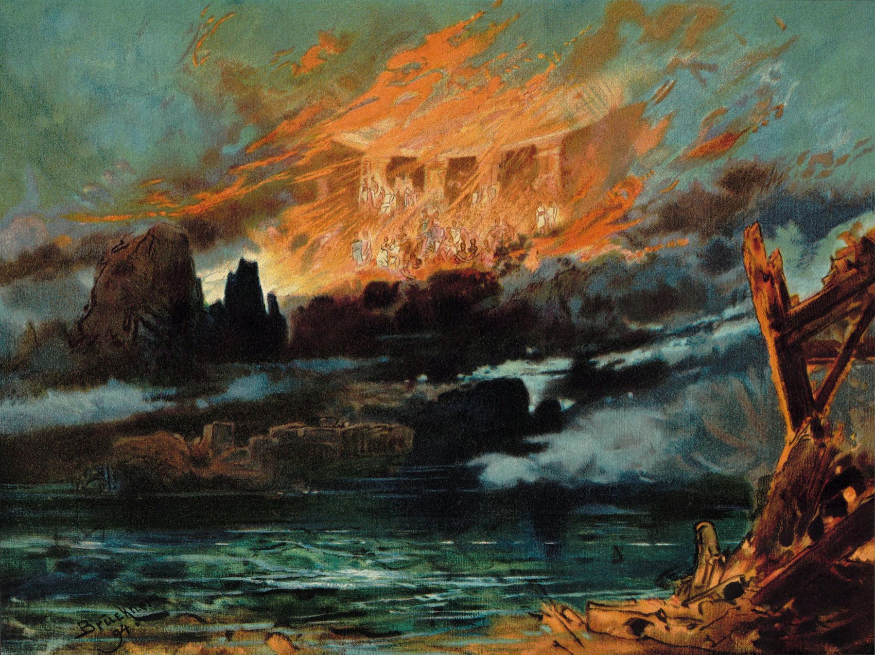 The Fall of Valhalla — Max Brückner's stage design for Götterdämmerung